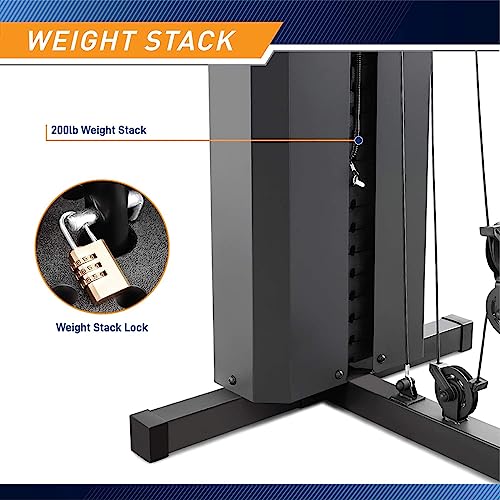 Marcy Multifunctional Workout Station Home Gym with 200lbs Weight Stack N979142