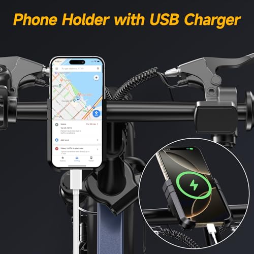 Folding Electric Bike for Adults, 20MPH, 45 Miles Range, Removable Battery Q46926