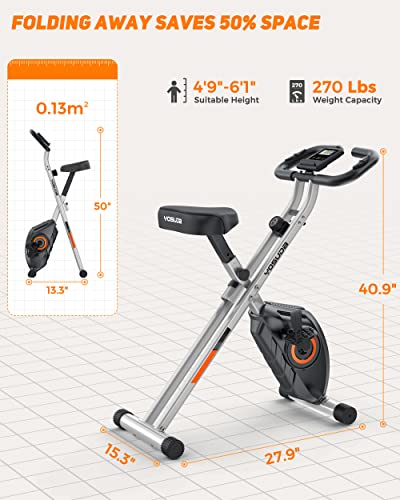 YOSUDA Folding Exercise Bike - Stationary Bike for Home Gym Z504