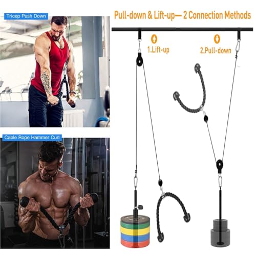 Cable Pulley System for Home Gym, LAT Pull Down with Adjustable Length Z498
