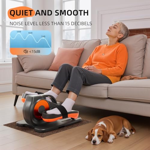 Under Desk Elliptical Machine, Electric Leg Exerciser with Remote, 12 Auto Modes S47192