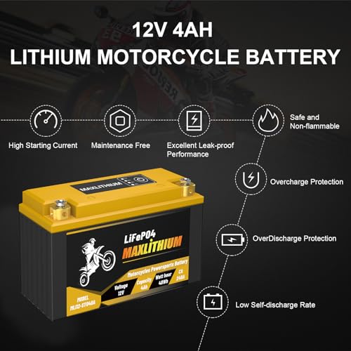 YTX20L-BS 12V 12Ah 720A Lithium Powersports Battery with Smart BMS V613