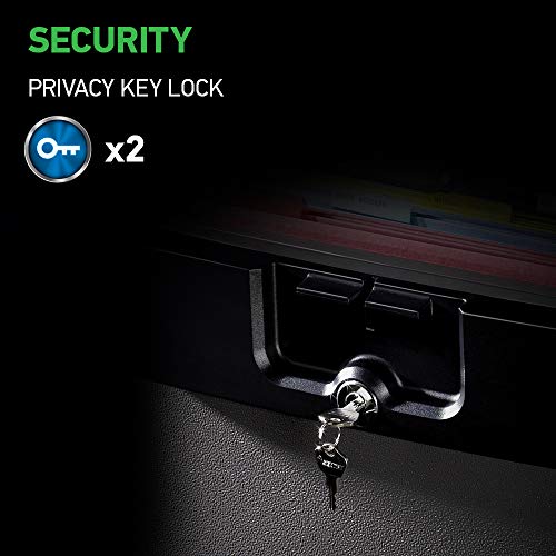 SentrySafe Black Fireproof Waterproof Safe with Key Lock, HD4100 L8676