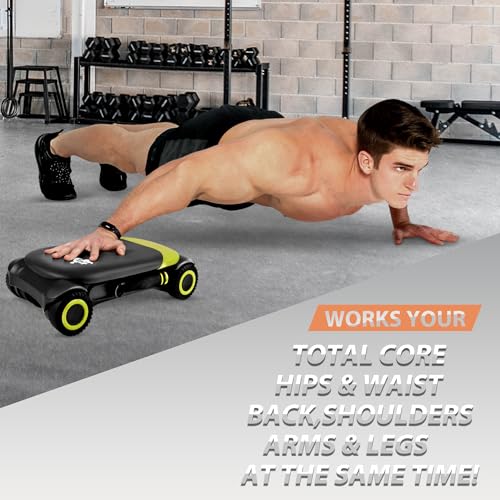 WONDER CORE Slide Fit Ab Roller Board with 4 Wheels and Knee Pad S58314