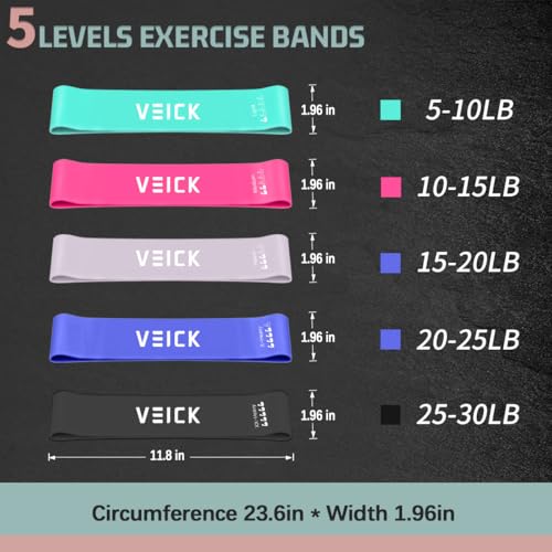 VEICK Resistance Bands with Handles for Home Workout O75059