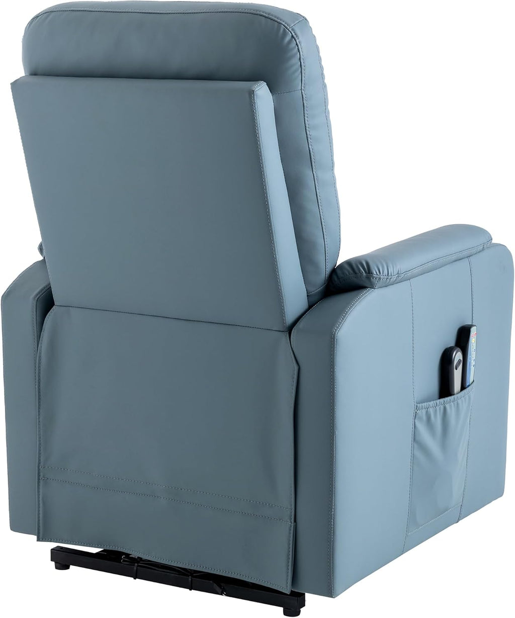 Power Lift Recliner Chair with Adjustable Heated Massage for Elderly, F-Blue R8992