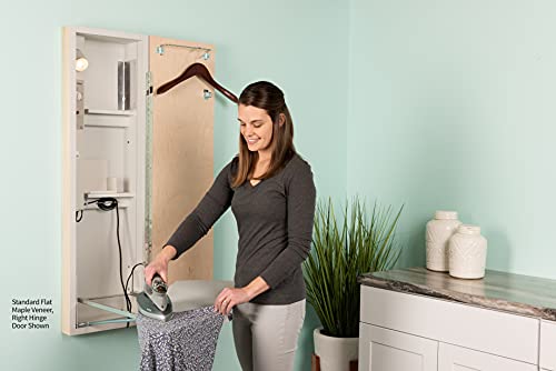 Iron-A-Way Built-In Ironing Center with 42 Inch Swiveling Board, White Door M172318