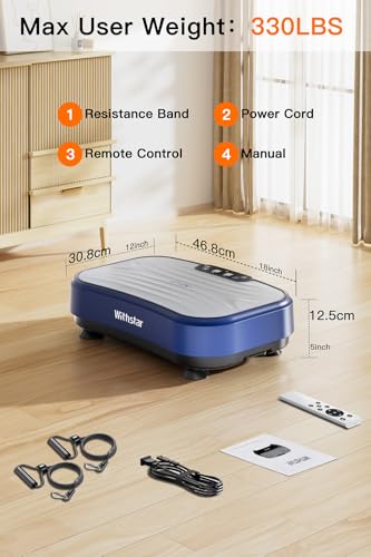 Vibration Plate Exercise Machine for Whole Body Workout, 330lbs Capacity B931793