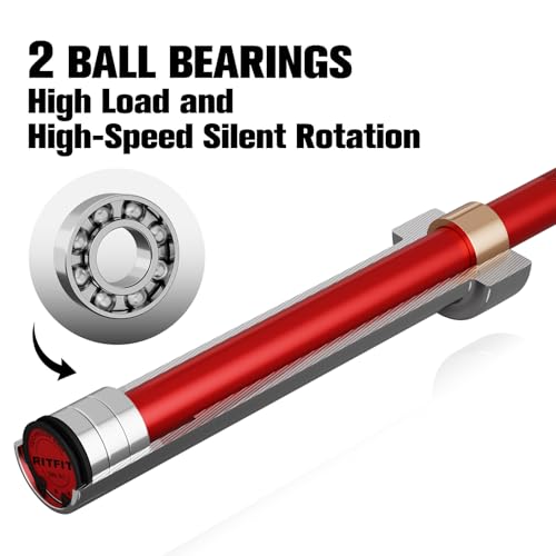 RITFIT Olympic Barbell 4ft/6ft 2 Inch Weight Bar for Strength Training, 500lbs Capacity F369