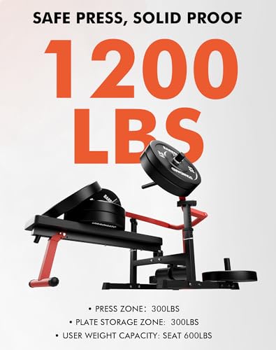 GMWD Chest Press Machine 1050LBS with Independent Converging Arms, Adjustable Bench U29223