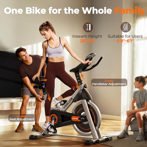 YOSUDA Exercise Bike, Magnetic Indoor Cycling Bike for Home with App Y907945