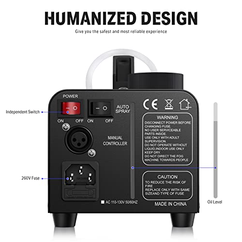 Donner 600W Fog Machine with LED Lights and Wireless Remote T87719