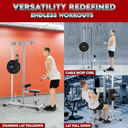 Yes4All LAT Pull Down Cable Machine with High & Low Pulley Stations Y492