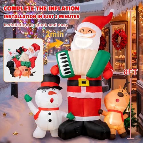 HFO 8 FT Halloween Inflatable Pumpkin Reaper Ghost with LED Lights W411