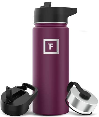 IRON °FLASK Stainless Steel Insulated Water Bottle with 3 Lids, 40 oz U19688