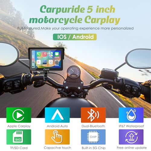Carpuride W702 7 inch Waterproof Touchscreen GPS Navigator for Motorcycle F66615