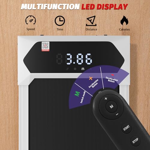 Walking Pad Under Desk Treadmill for Home Office, 2.25HP Portable with Remote Control S5867