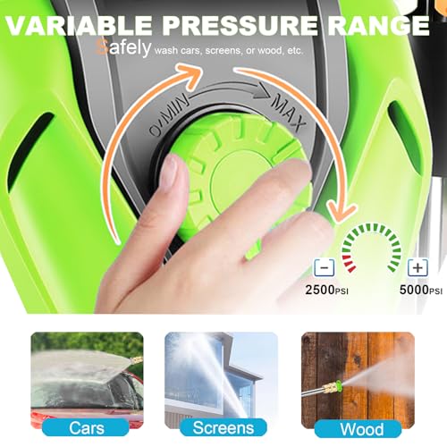 5000 PSI Adjustable Electric Pressure Washer 2.8 GPM with 33ft Hose G705