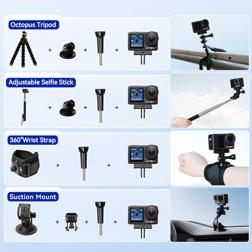 DJI Osmo Action 5 Pro Adventure Combo with 64GB microSDXC Card, Waterproof 4K/120fps Action Camera E927940