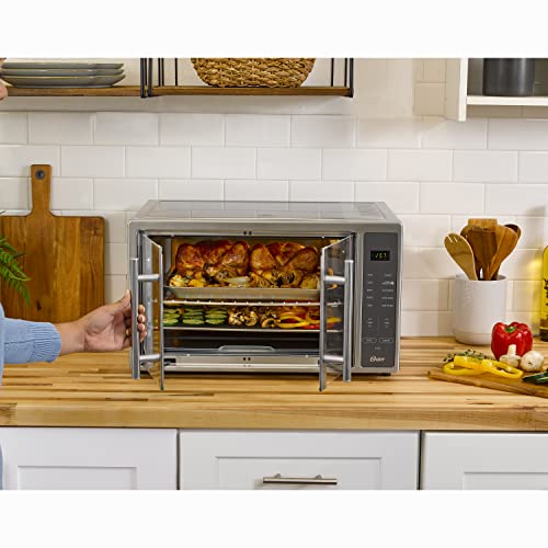 Oster Air Fryer Oven 10-in-1 Countertop Toaster Stainless Steel E453