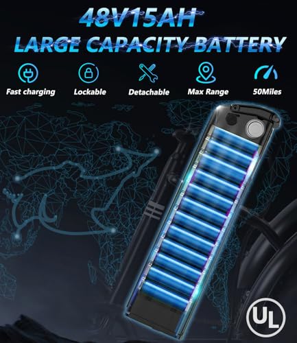 Electric Tricycle for Adults, 750W, Folding Fat Tire, 48V Removable Battery O76597