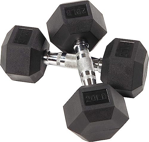 Rubber Coated Hex Dumbbell Weight Set R443