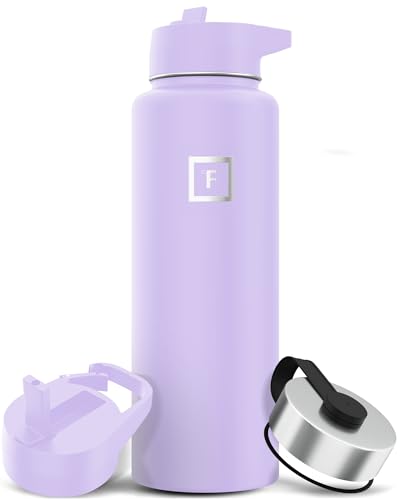 IRON °FLASK Stainless Steel Insulated Water Bottle with 3 Lids, 40 oz U19688