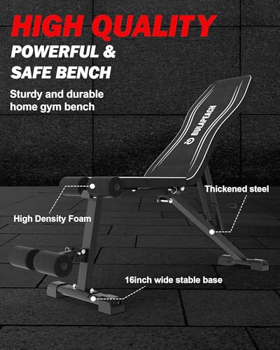 Adjustable Weight Bench for Home Gym, Foldable, 700LBS Capacity B1078