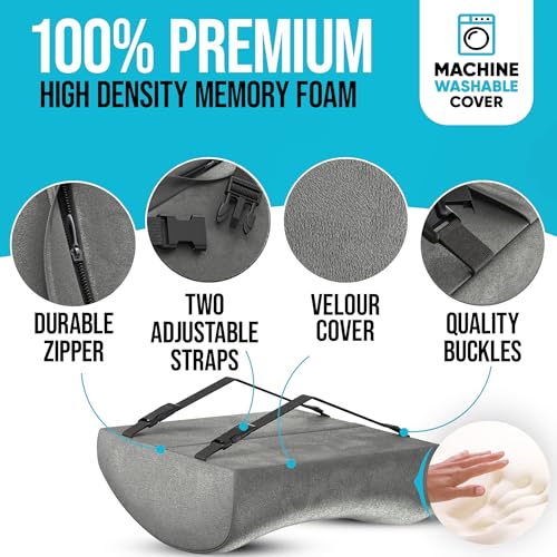 FORTEM Office Chair Cushion and Back Support, Memory Foam Lumbar Pillow, Non Slip, XL V440