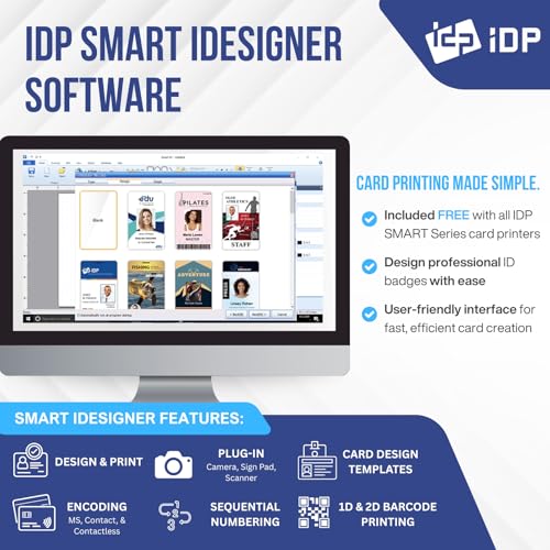 IDP SMART-31 Series ID Card Simplex Printer Kit with Windows ID Software and 250-Print YMCKO Ribbon H762667