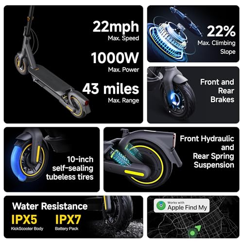 Segway Ninebot MAX Electric Kick Scooter for Adults, Dual Suspension K1675