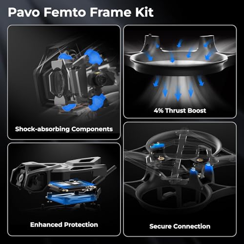 BETAFPV Pavo Femto Brushless Whoop Quadcopter 2S Pocket Drone with HD VTX Bracket for DJI O4 Air Unit J377379
