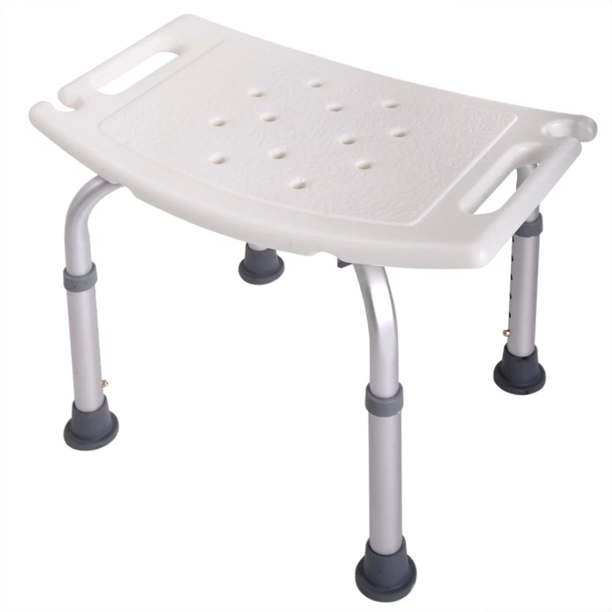 Jaxpety Adjustable Height Bath Shower Chair Medical Bench Bathtub Stool Seat White A185