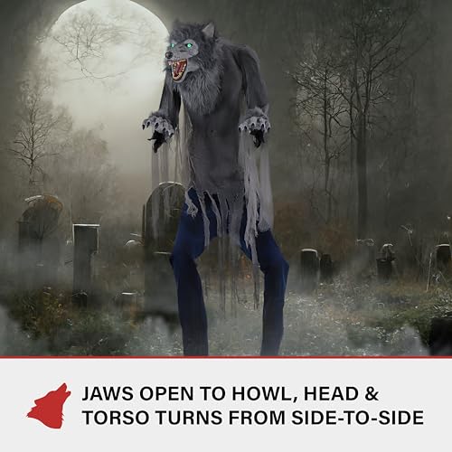 Haunted Hill Farm Motion-Activated 7.5-Ft. Smoldering Ghoul Animatronic Halloween Decoration N1475