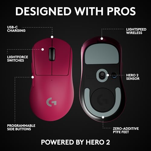 Logitech G PRO X Superlight 2 DEX Wireless Gaming Mouse, 60g, White D21215