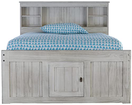 Discovery World Furniture White Full Bookcase Bed with 6 Drawers Z895159