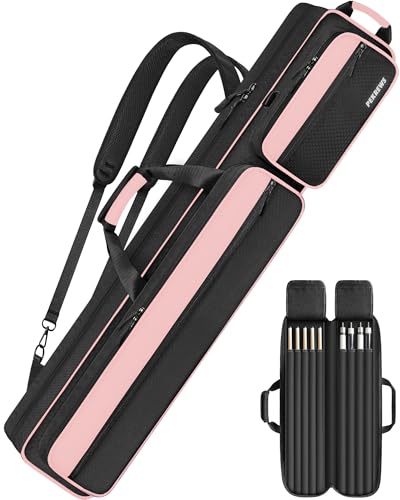 Pool Cue Case 4x5 with Pockets, Soft Padded Billiard Cue Bag A2212