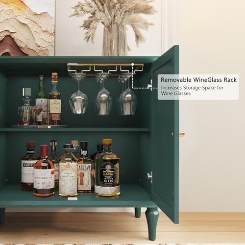 ARTPOWER Sideboard Buffet Cabinet with Storage, 58'' Mid-Century Modern, Brown M393886