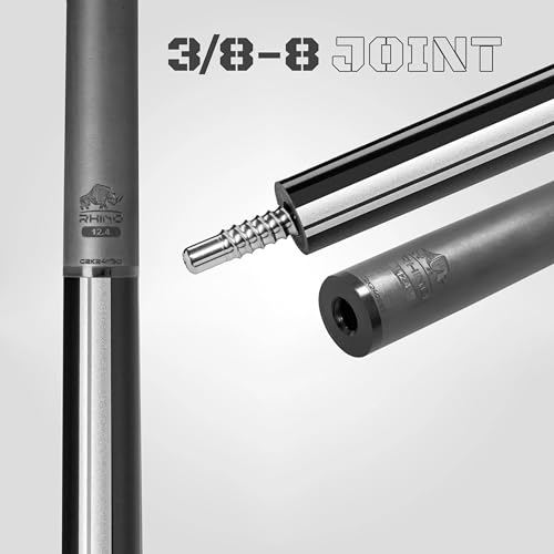 RHINO Nebula 2 Pool Cue - Carbon Fiber Shaft, Composite Butt, 12.4mm B23495