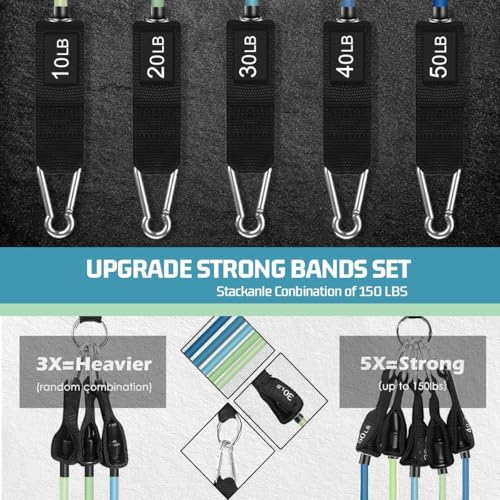 VEICK Resistance Bands with Handles for Home Workout O75059