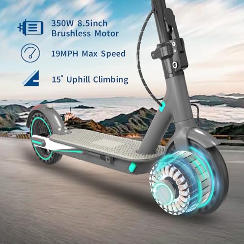 Electric Scooter for Adults, 19Mph, 15/21 Miles Range, Foldable with App Control O825633