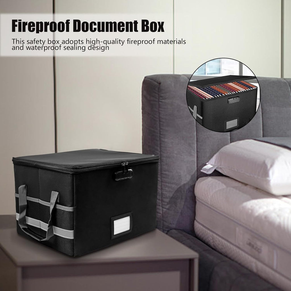 Fireproof Storage Box with Lock for Documents and Cash O506528