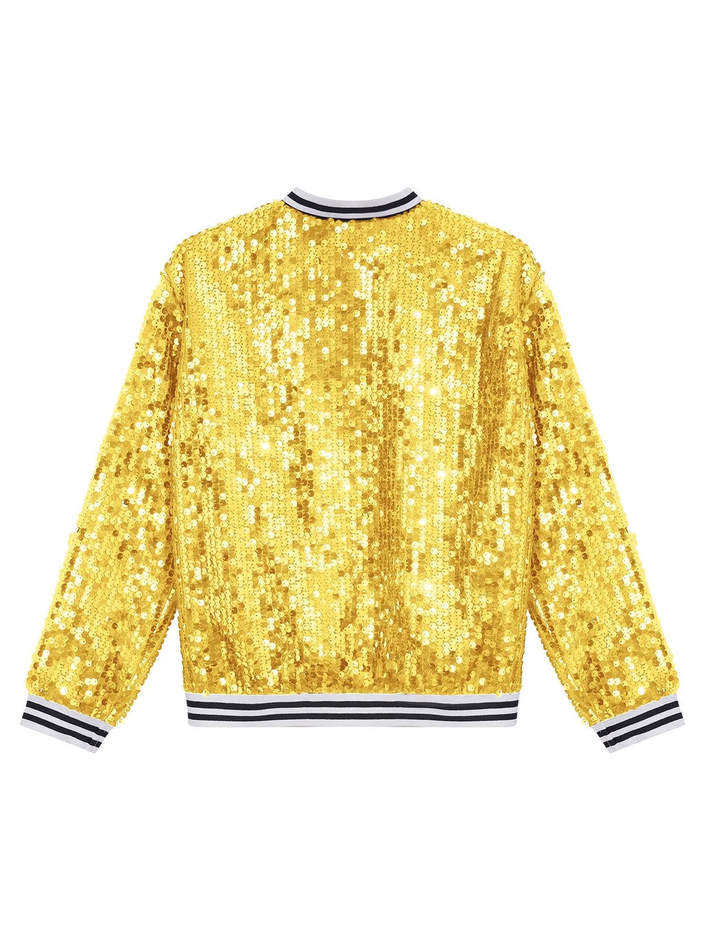 iEFiEL Girls Sparkle Bomber Flight Jacket Gold 14 D83510