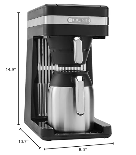 BUNN 55200 CSB3T Speed Brew Platinum Thermal Coffee Maker, 10-Cup, Black C634086