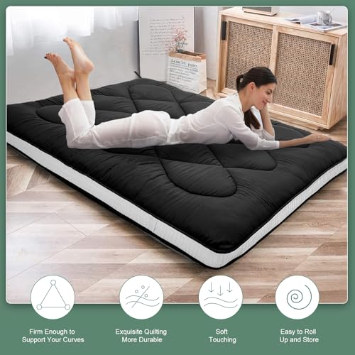 LILYPELLE 5" Thick Japanese Floor Mattress Futon, Foldable Full Size E576160