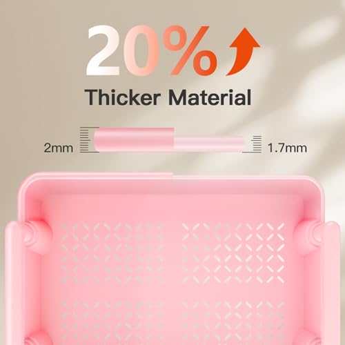 Pipishell 3 Tier Rolling Cart Organizer with Lockable Wheels, White K43271