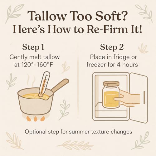 Beef Tallow 7 Lb. Rendered Bulk for Soaps, Balms, Skincare M576
