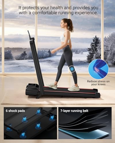 14% Incline Walking Pad Treadmill, 3-in-1 Portable Under Desk, 2.5 HP Brushless, 300 LBS Capacity J9866