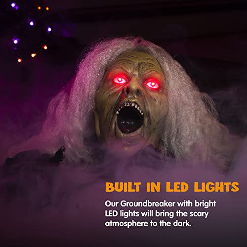 JOYIN Zombie Halloween Decoration Outdoor with Sound Effect & Lighted Eyes H206891