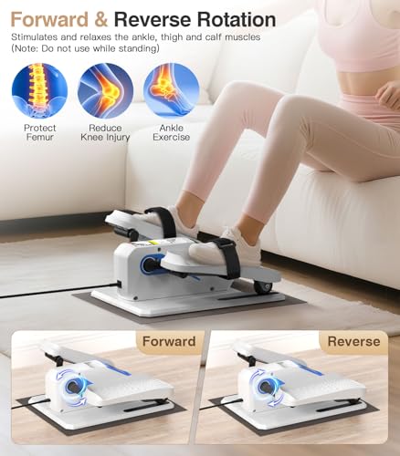 Under Desk Elliptical Machine, Portable Seated Pedal Exerciser for Seniors and Adults O60492